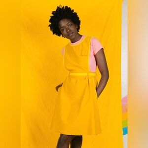 Big Bud Press Mustard yellow pinafore dress. Size M